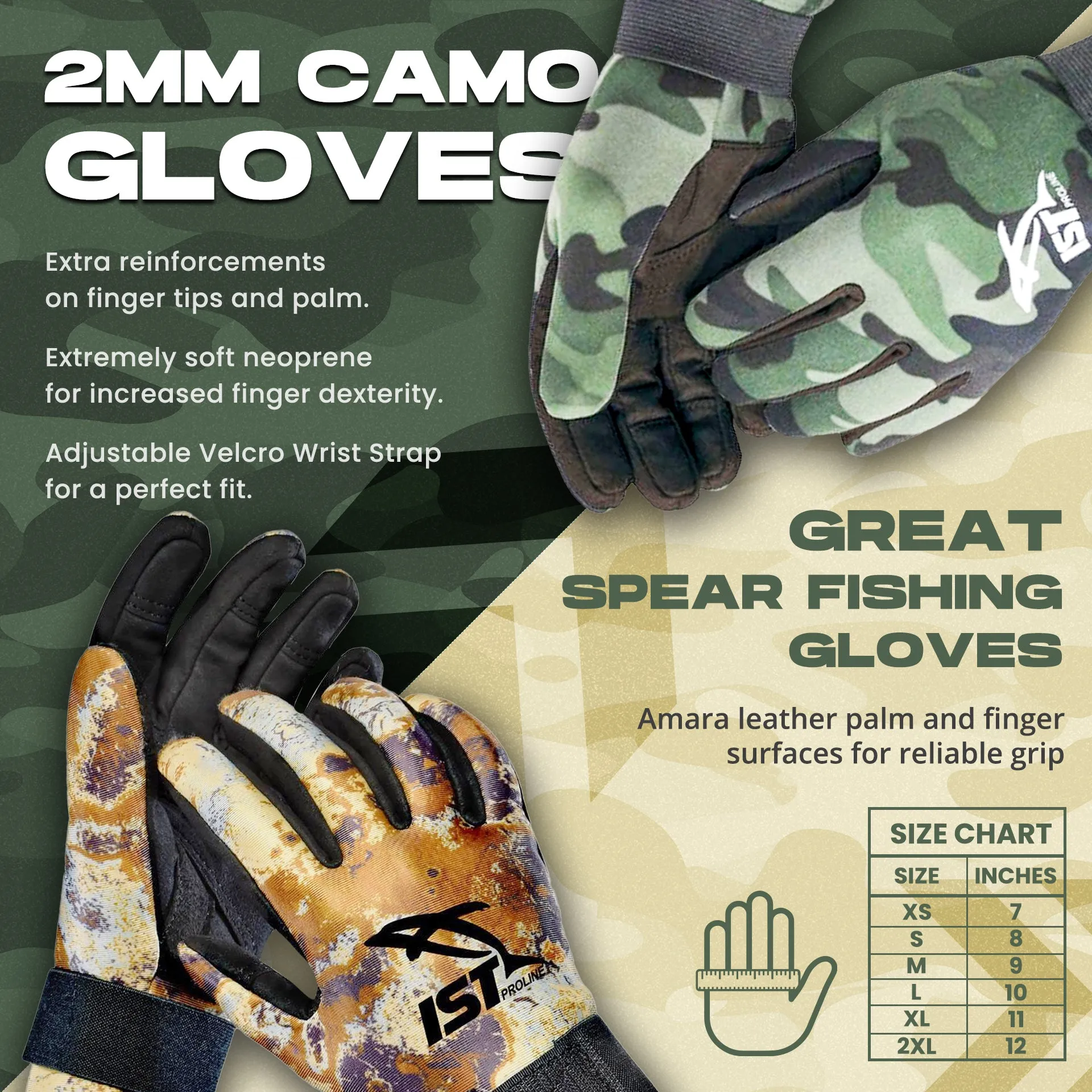 2mm Camoflauge Gloves