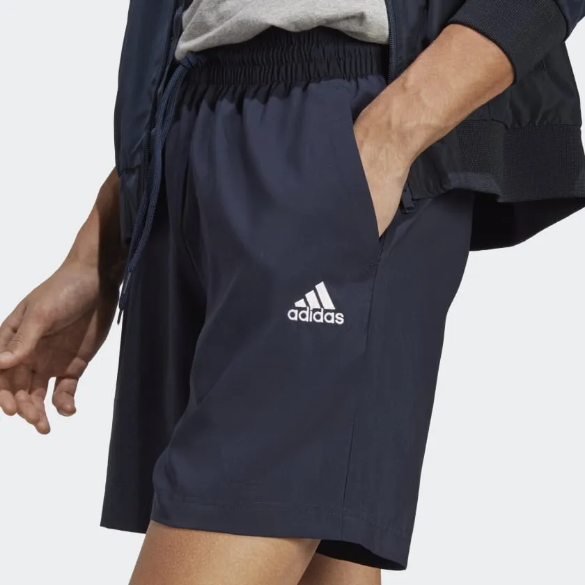 ADIDAS MEN'S AEROREADY ESSENTIALS CHELSEA SMALL LOGO NAVY SHORTS