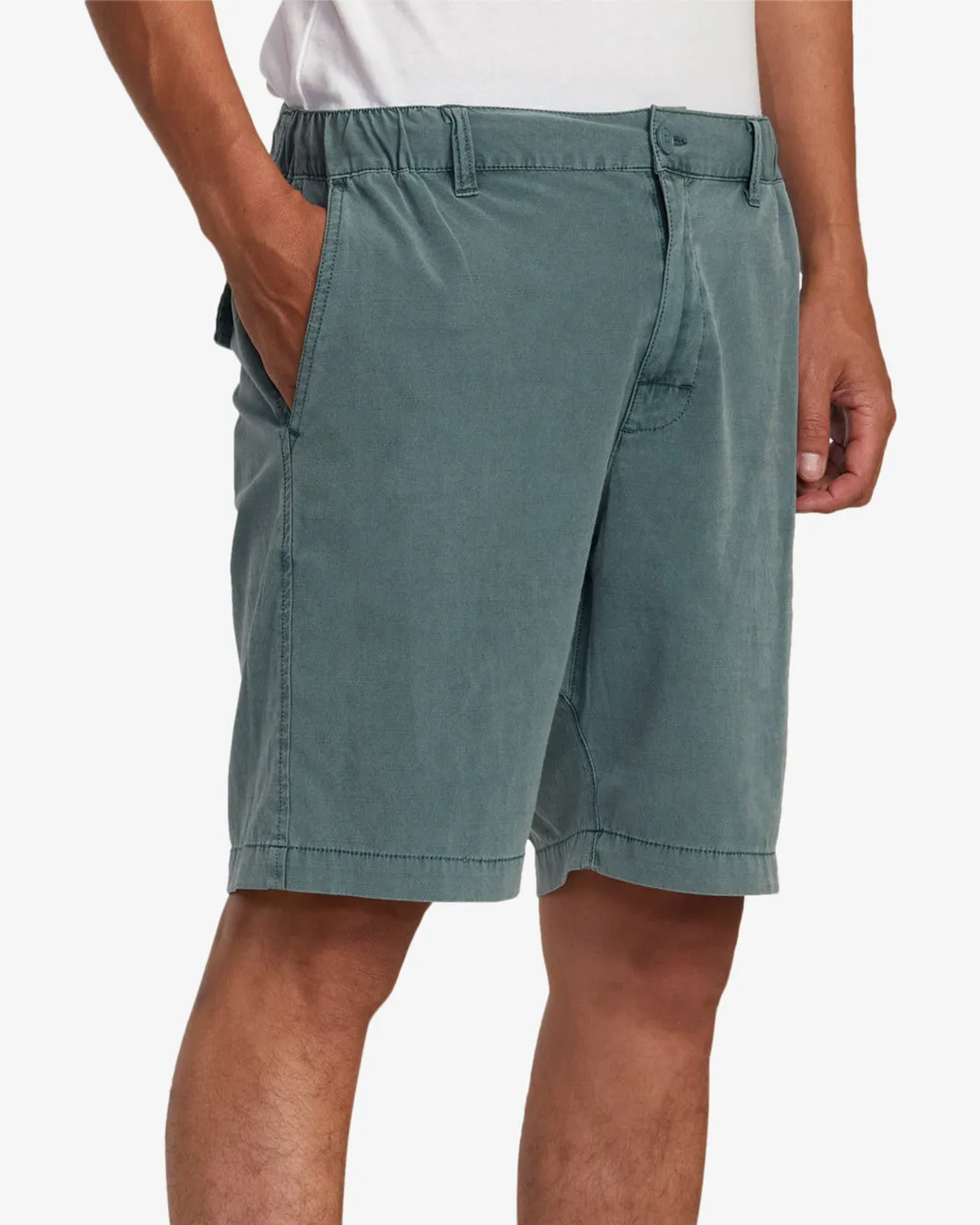 All Time Rinsed Coastal 19" Hybrid Shorts - Balsam Green