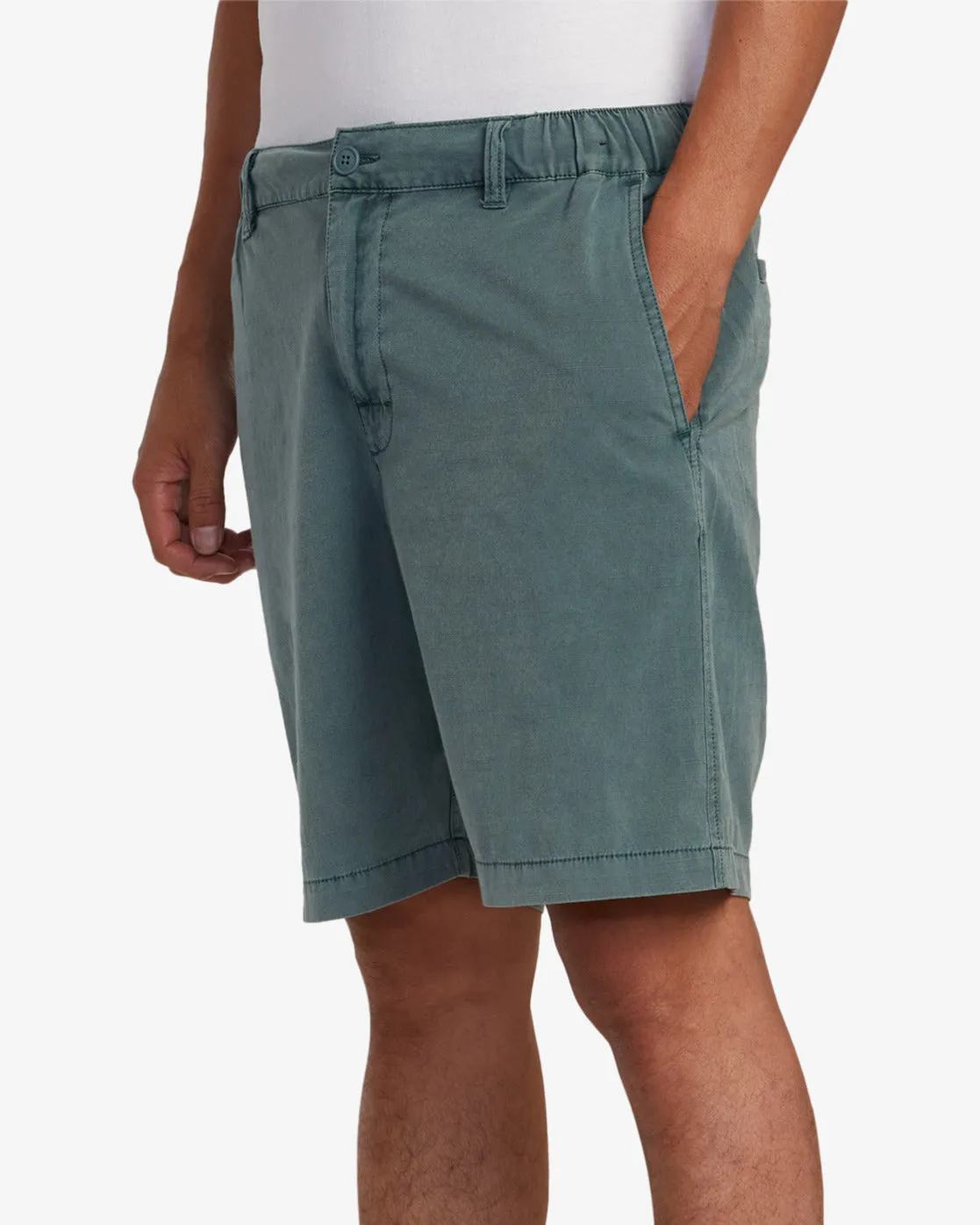 All Time Rinsed Coastal 19" Hybrid Shorts - Balsam Green