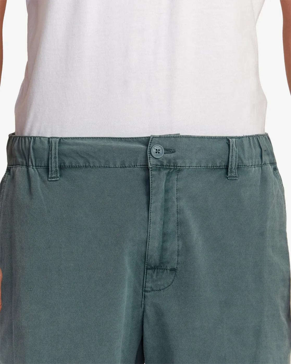 All Time Rinsed Coastal 19" Hybrid Shorts - Balsam Green