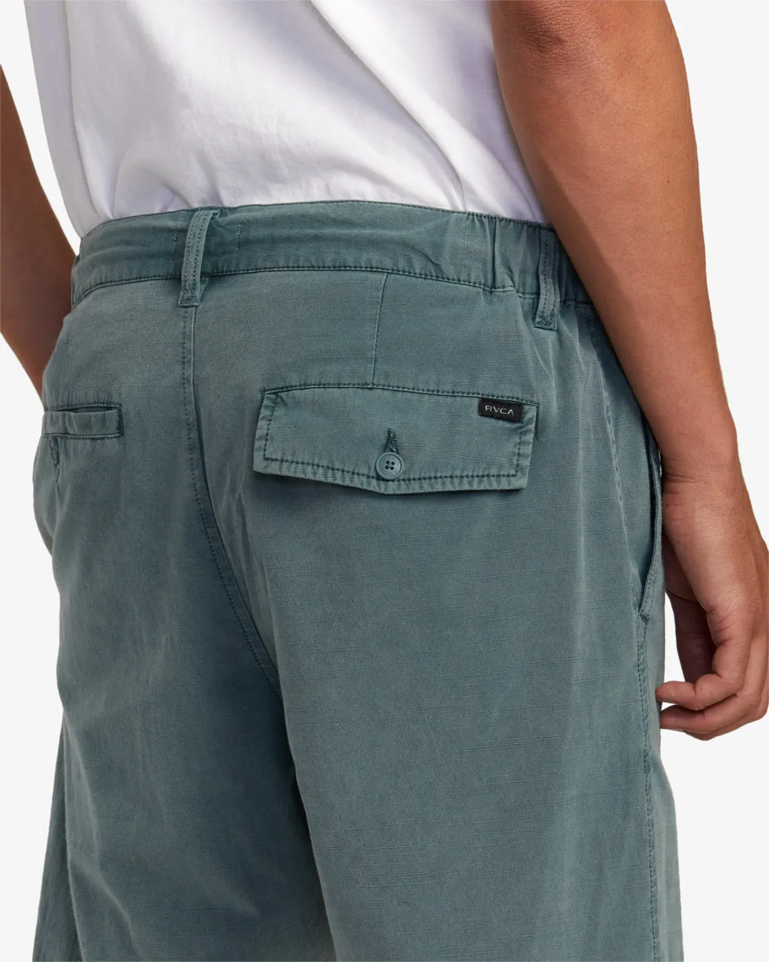 All Time Rinsed Coastal 19" Hybrid Shorts - Balsam Green