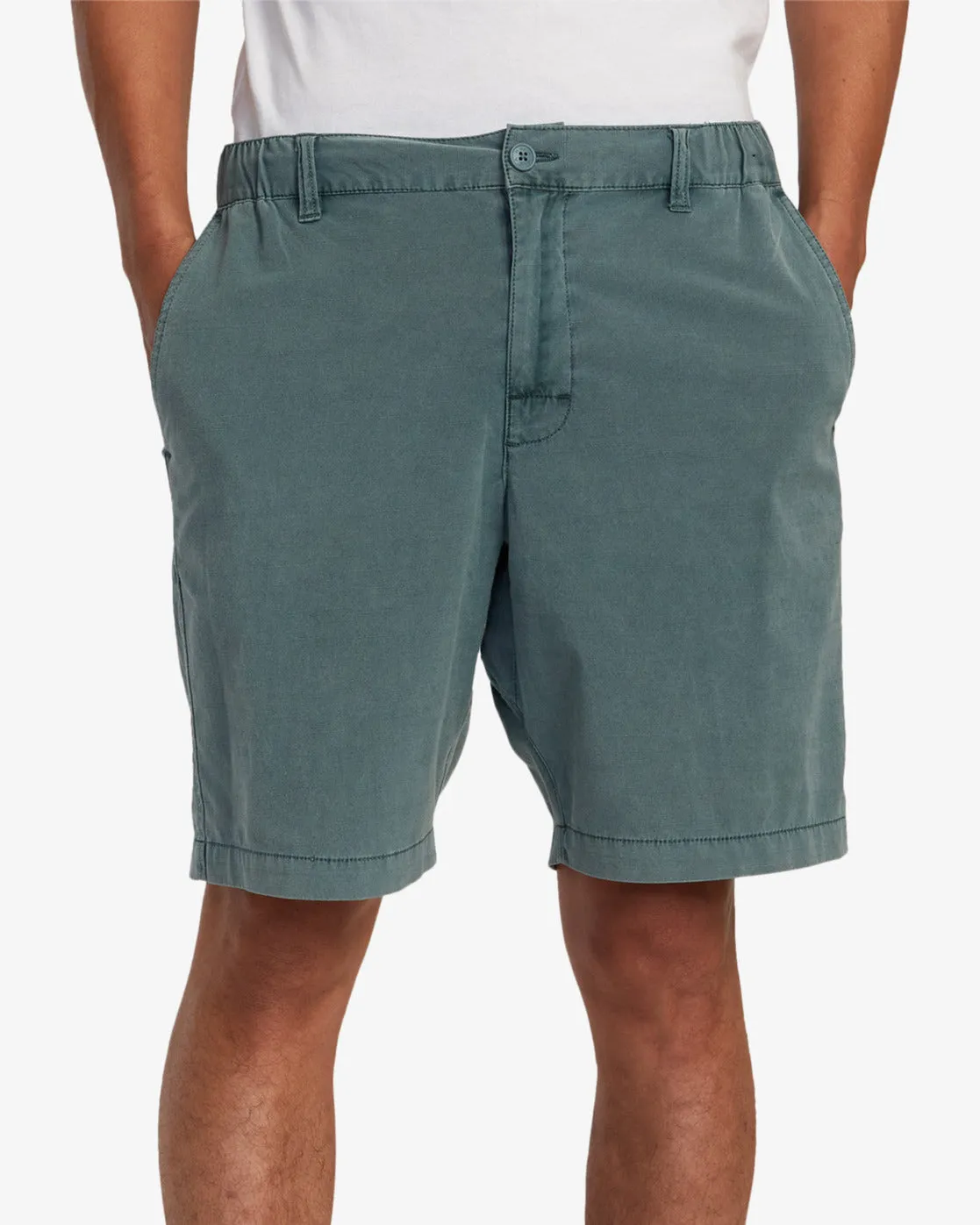 All Time Rinsed Coastal 19" Hybrid Shorts - Balsam Green