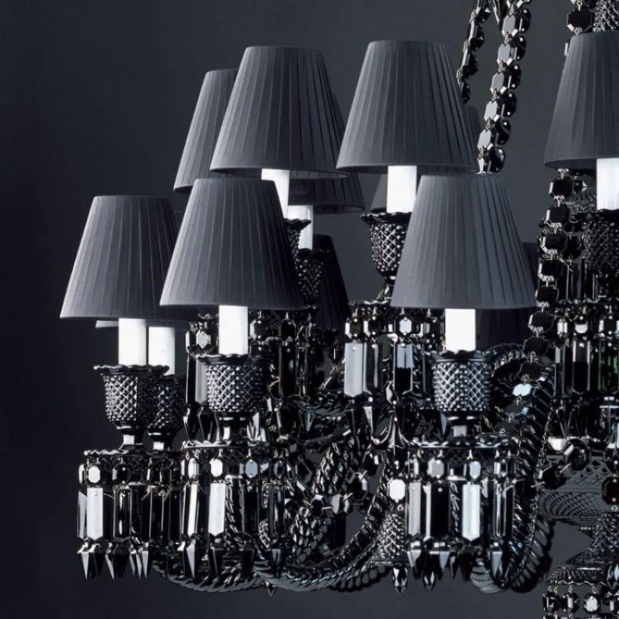 ANKUR ZENITH BACCARAT STYLE BLACK CRYSTAL CHANDELIER