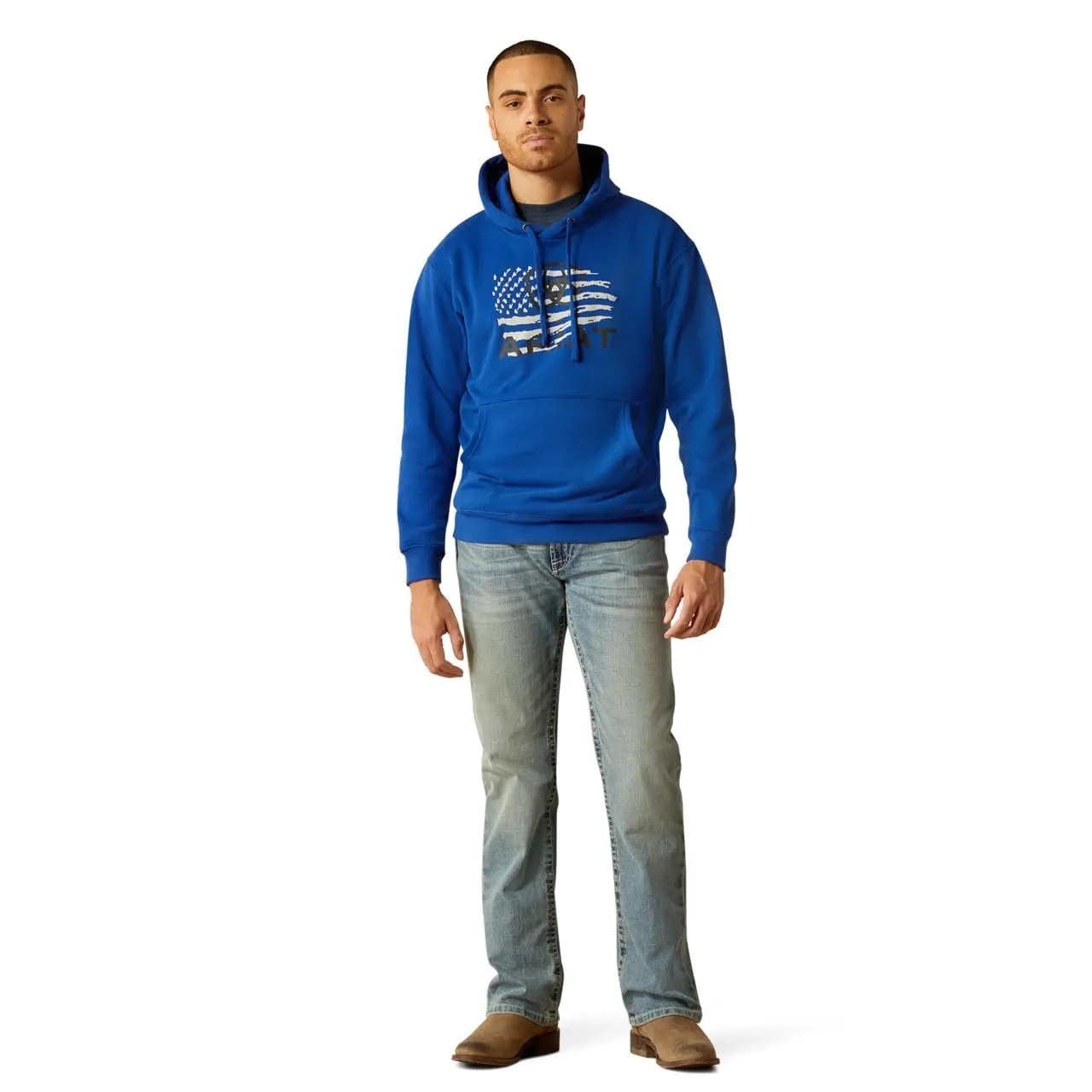 Ariat Men's Breakthru Hoodie, Surf the Web Blue