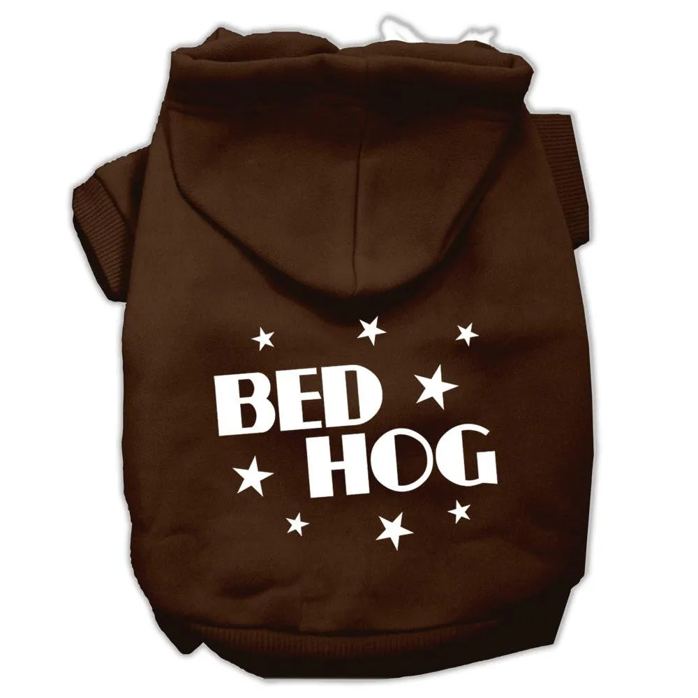 Bed Hog Screen Printed Pet Hoodies Brown Size M (12)