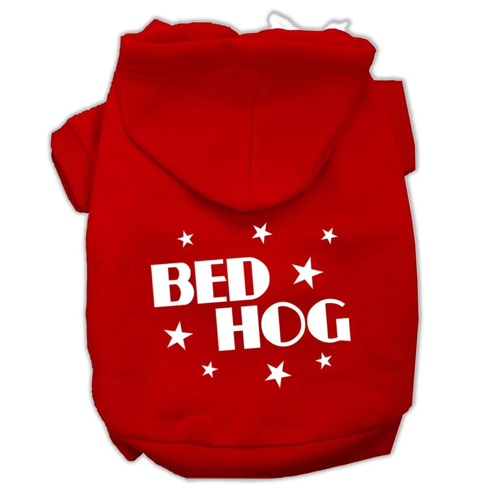 Bed Hog Screen Printed Pet Hoodies Red Size Med (12)