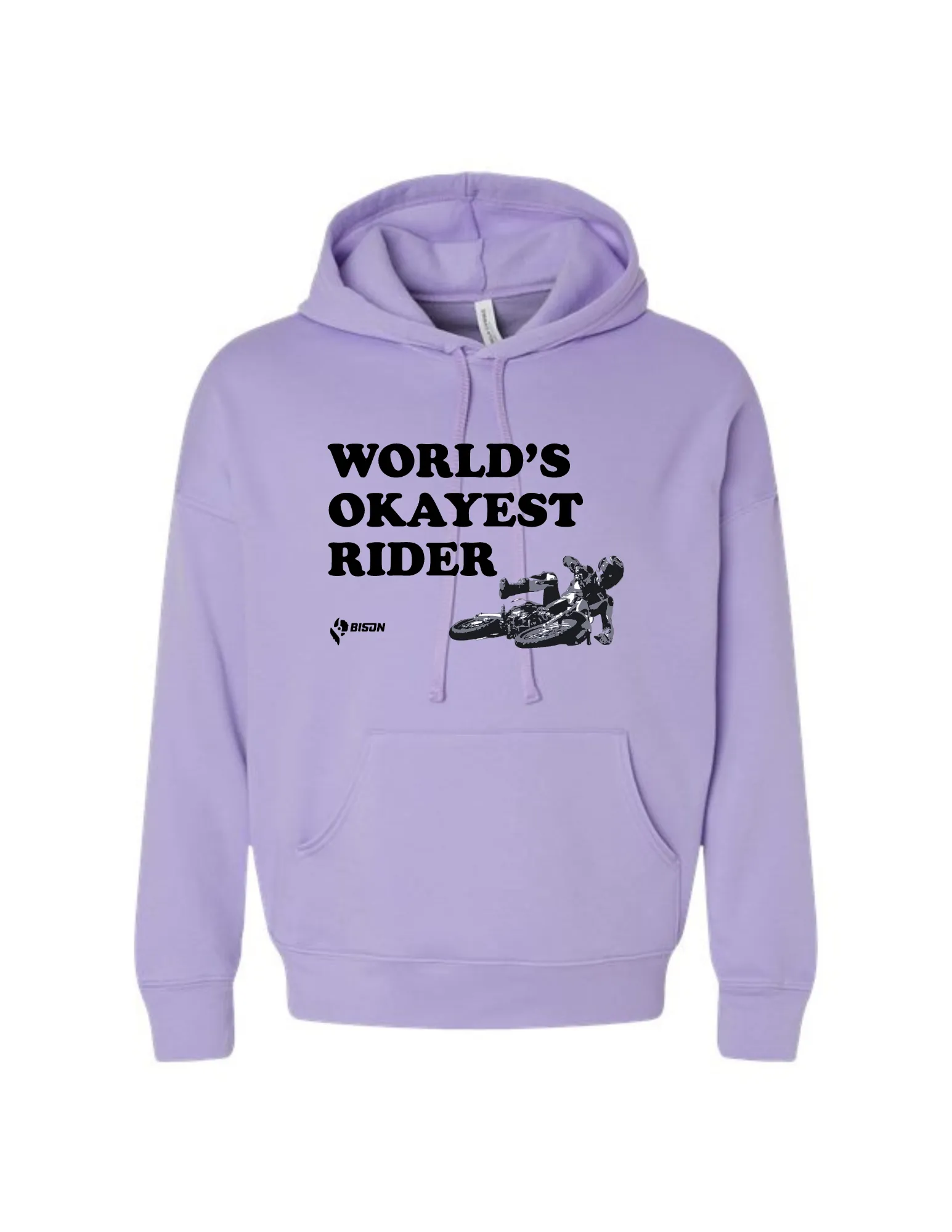 Bison World's Okayest Rider Pullover Hoodie