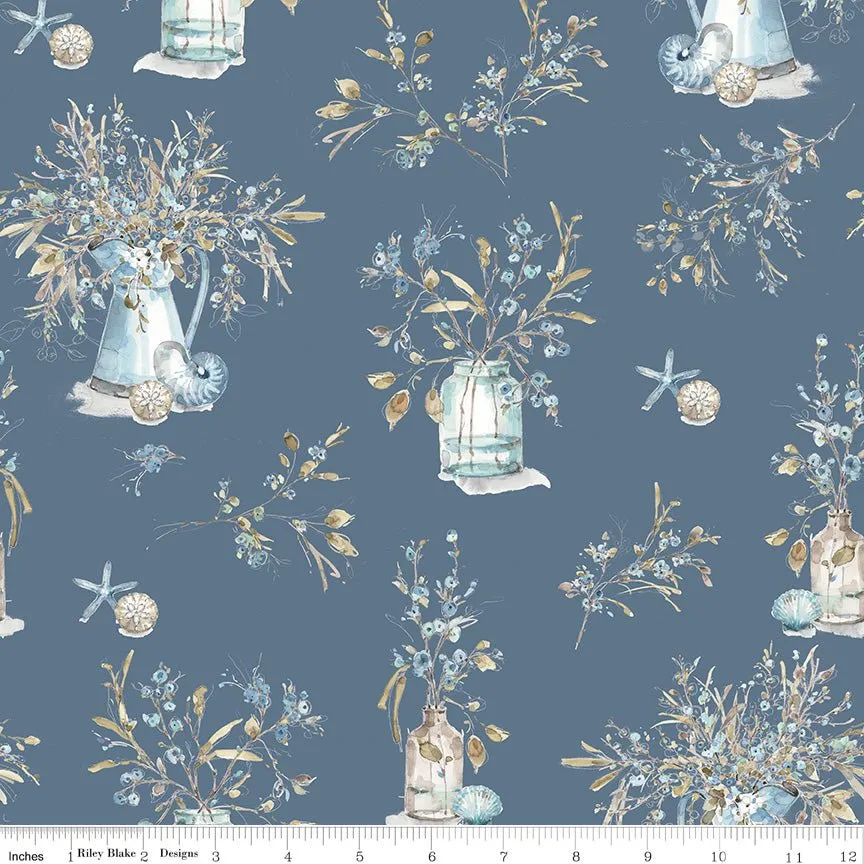 Blue Escape Coastal Main Colonial Cotton Yardage by Lisa Audit | Riley Blake Designs