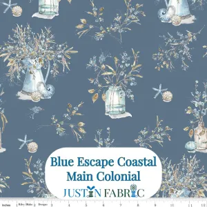 Blue Escape Coastal Main Colonial Cotton Yardage by Lisa Audit | Riley Blake Designs