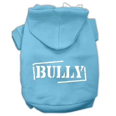 Bully Screen Printed Pet Hoodies Baby Blue Size Med (12)