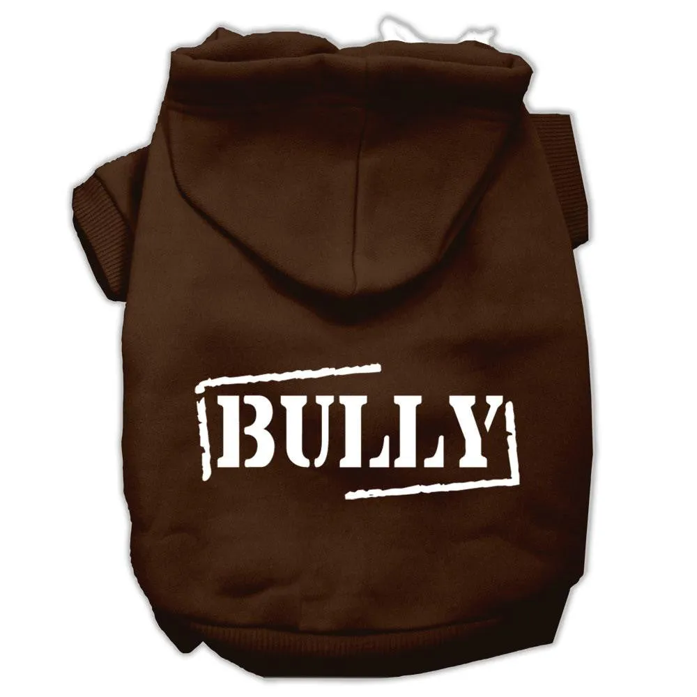 Bully Screen Printed Pet Hoodies Brown Size XL (16)