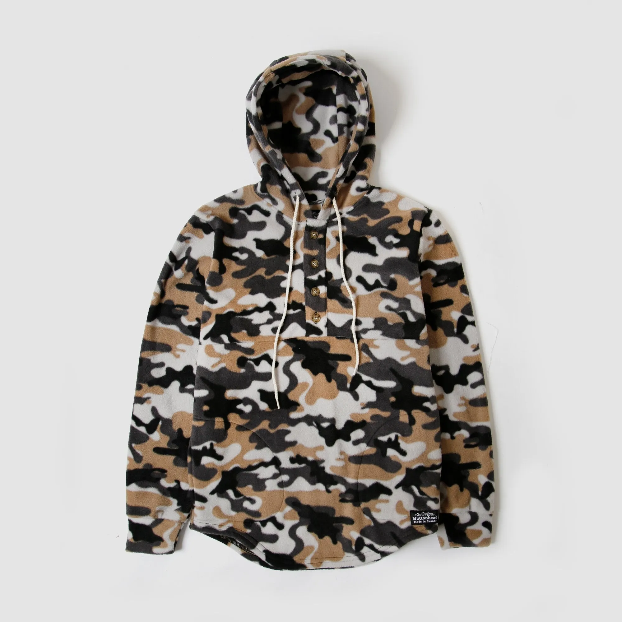 Camping Hoodie - Camo Polar Fleece