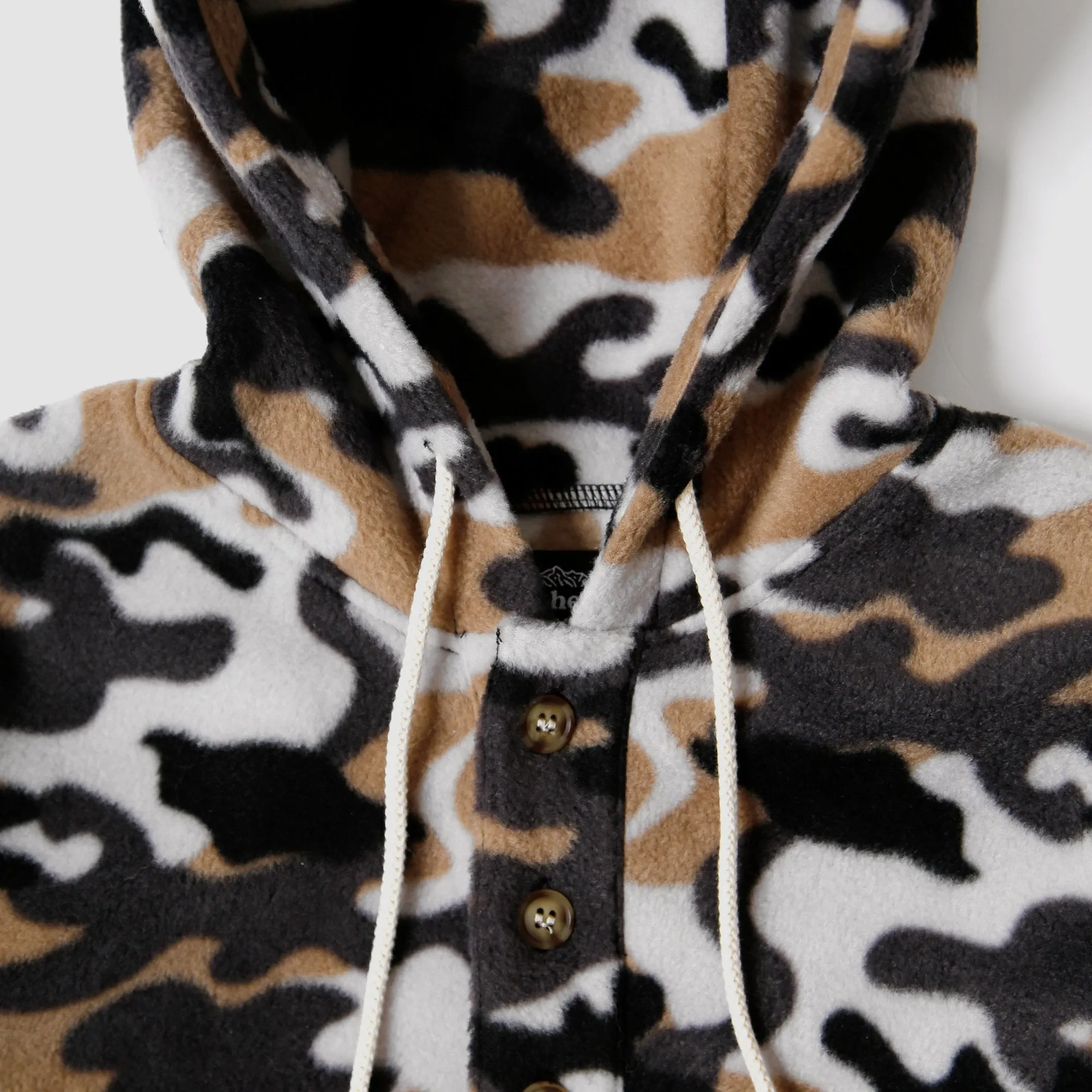 Camping Hoodie - Camo Polar Fleece