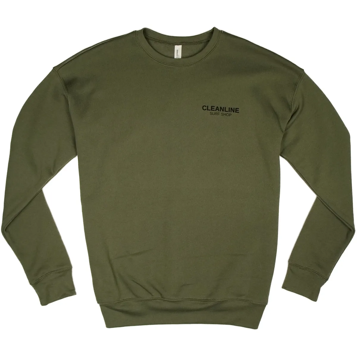 Cleanline Lines Crew Sweatshirt - Military Green