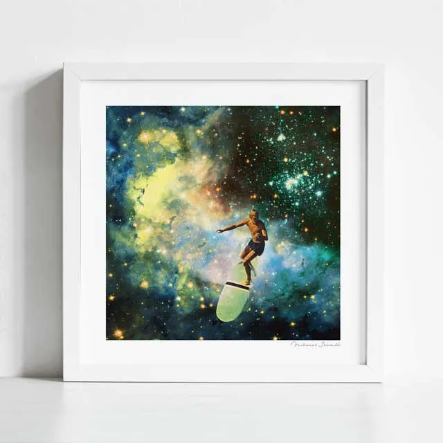 'Cosmic surfer' Art Print by Vertigo Artography