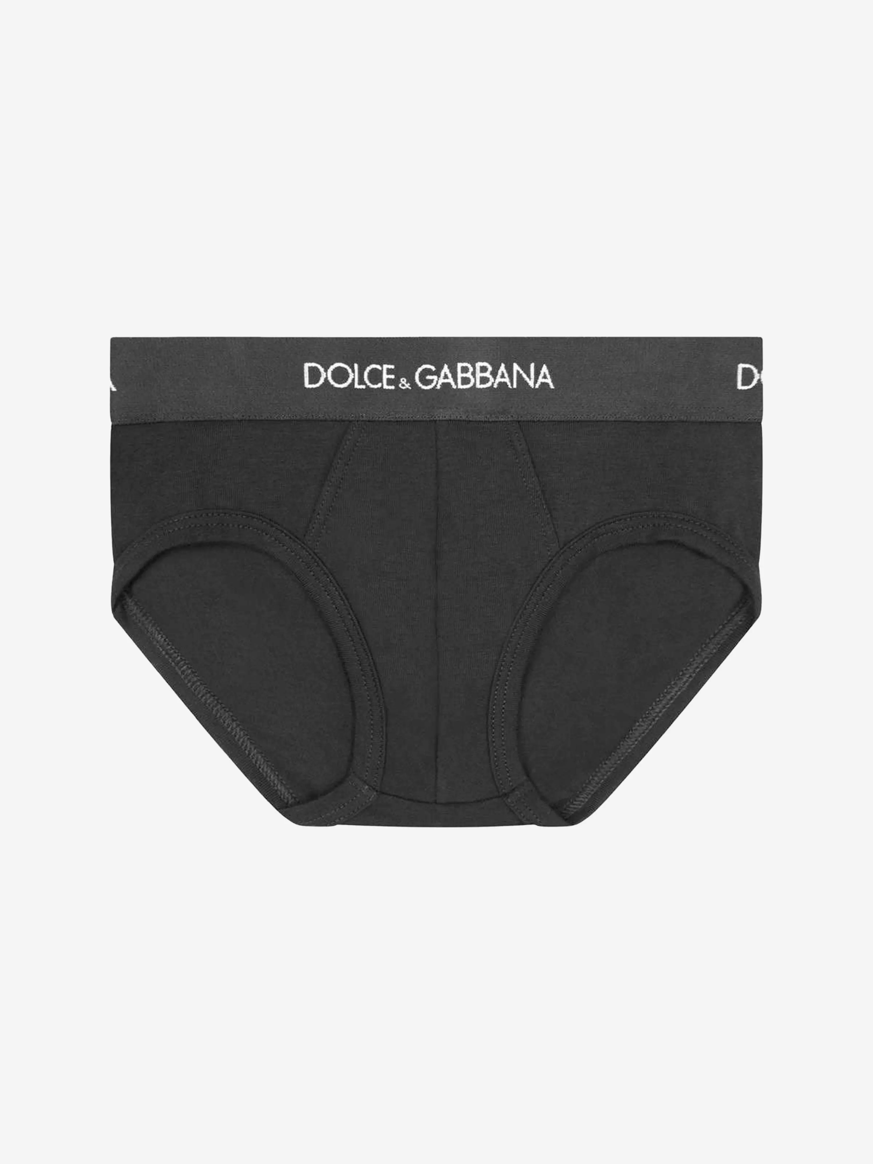 Dolce & Gabbana Boys Briefs Set (2 Pack) in Black