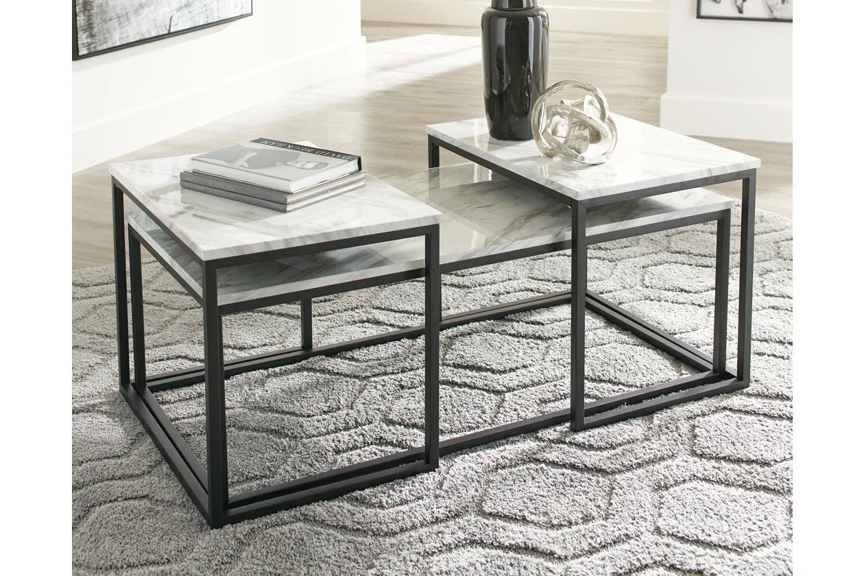 Donnesta Gray/Black Table (Set of 3)