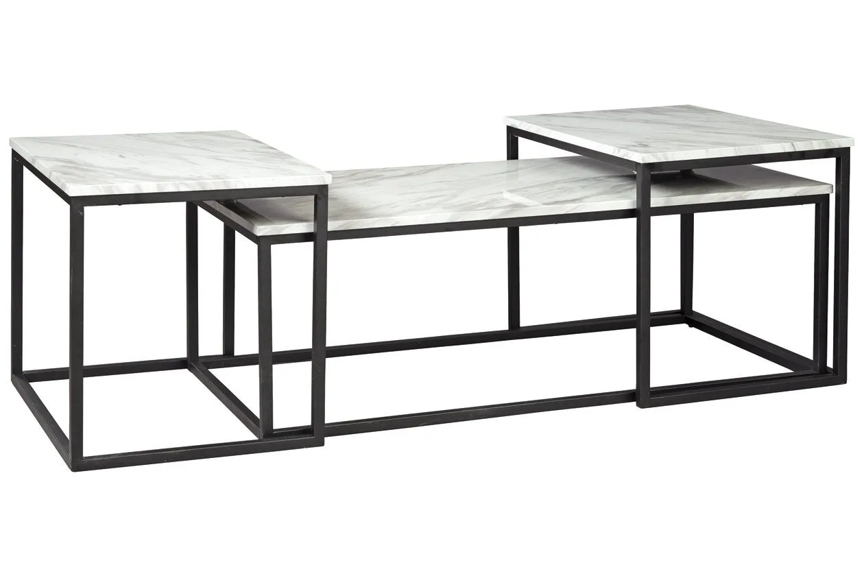 Donnesta Gray/Black Table (Set of 3)