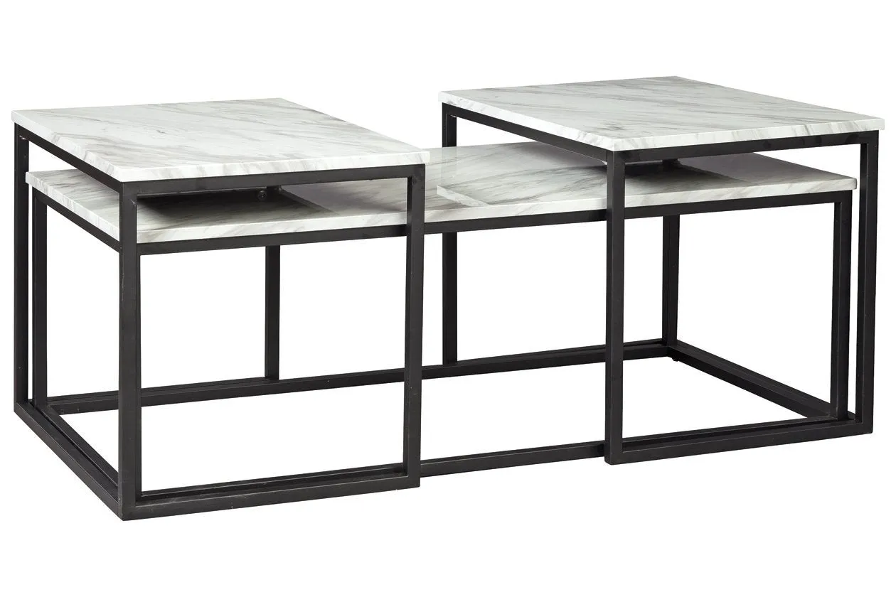 Donnesta Gray/Black Table (Set of 3)