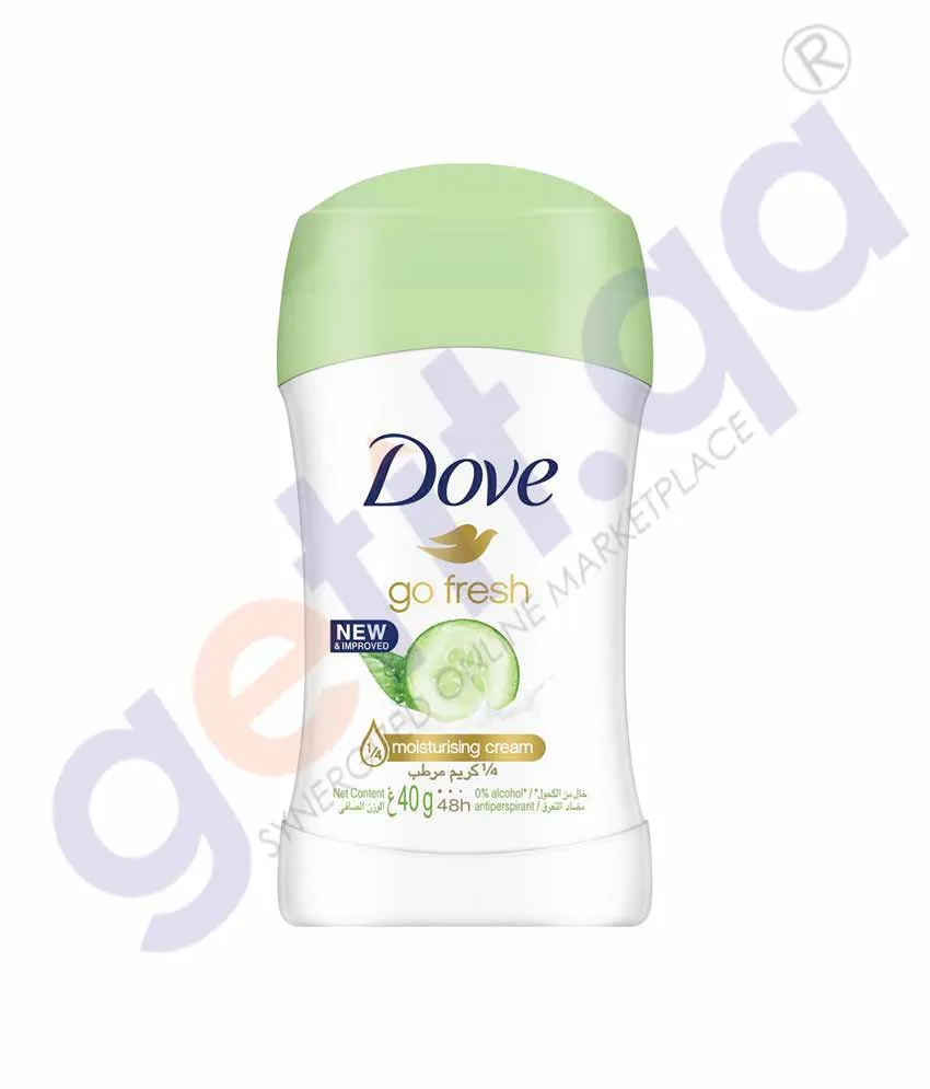 DOVE 40GM GO FRESH CUCUMBER DEODORANT STICK