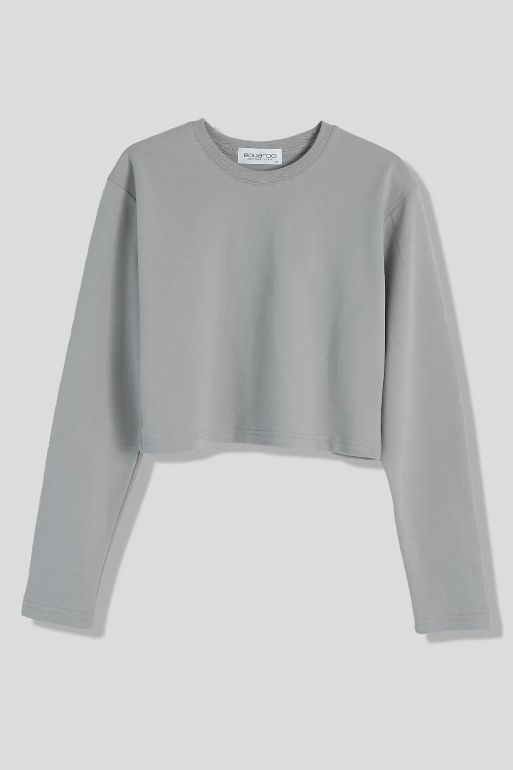 EDUARDO Casual Mid Weight Women's Long Sleeve Crop Top Shirts.