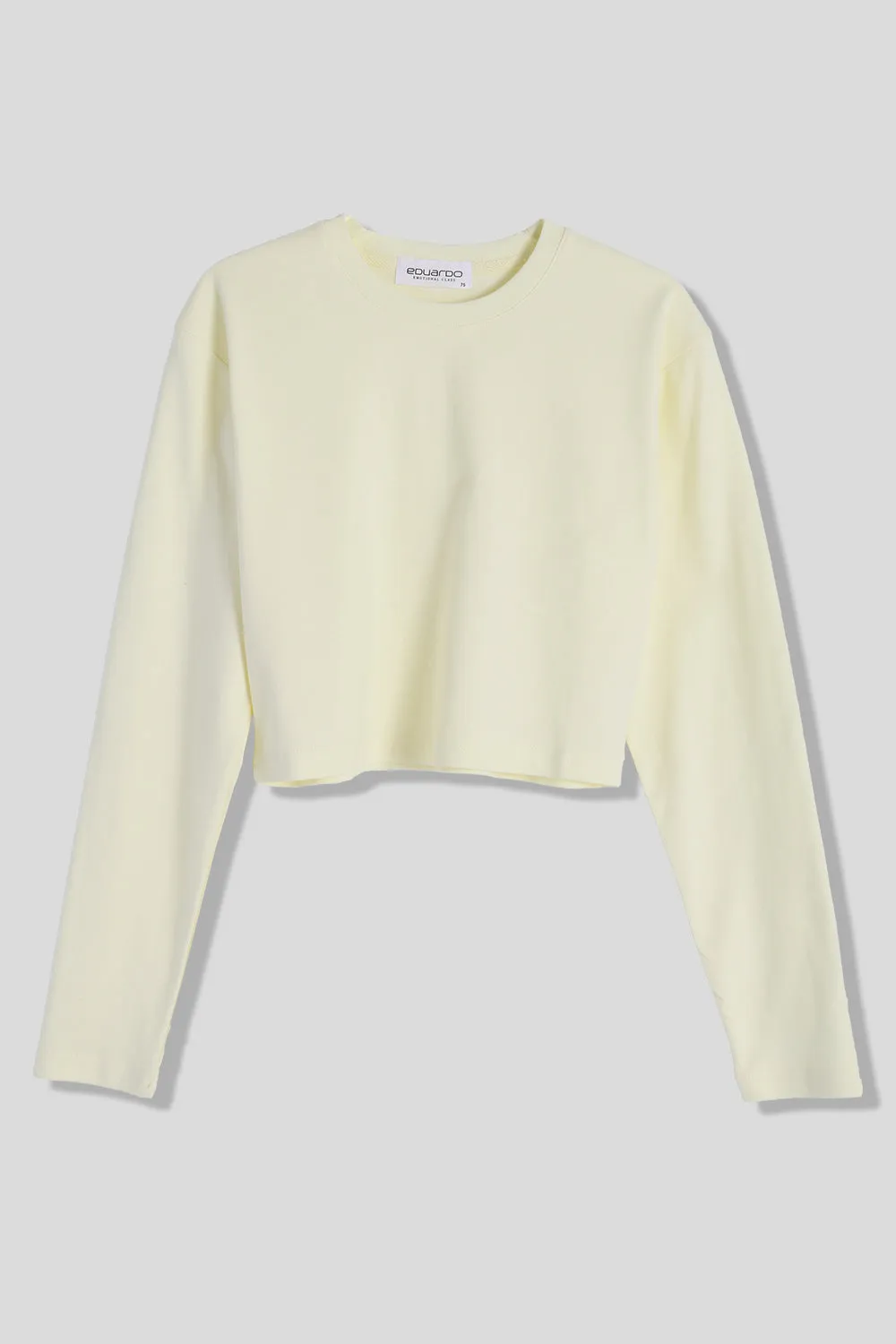 EDUARDO Casual Mid Weight Women's Long Sleeve Crop Top Shirts.