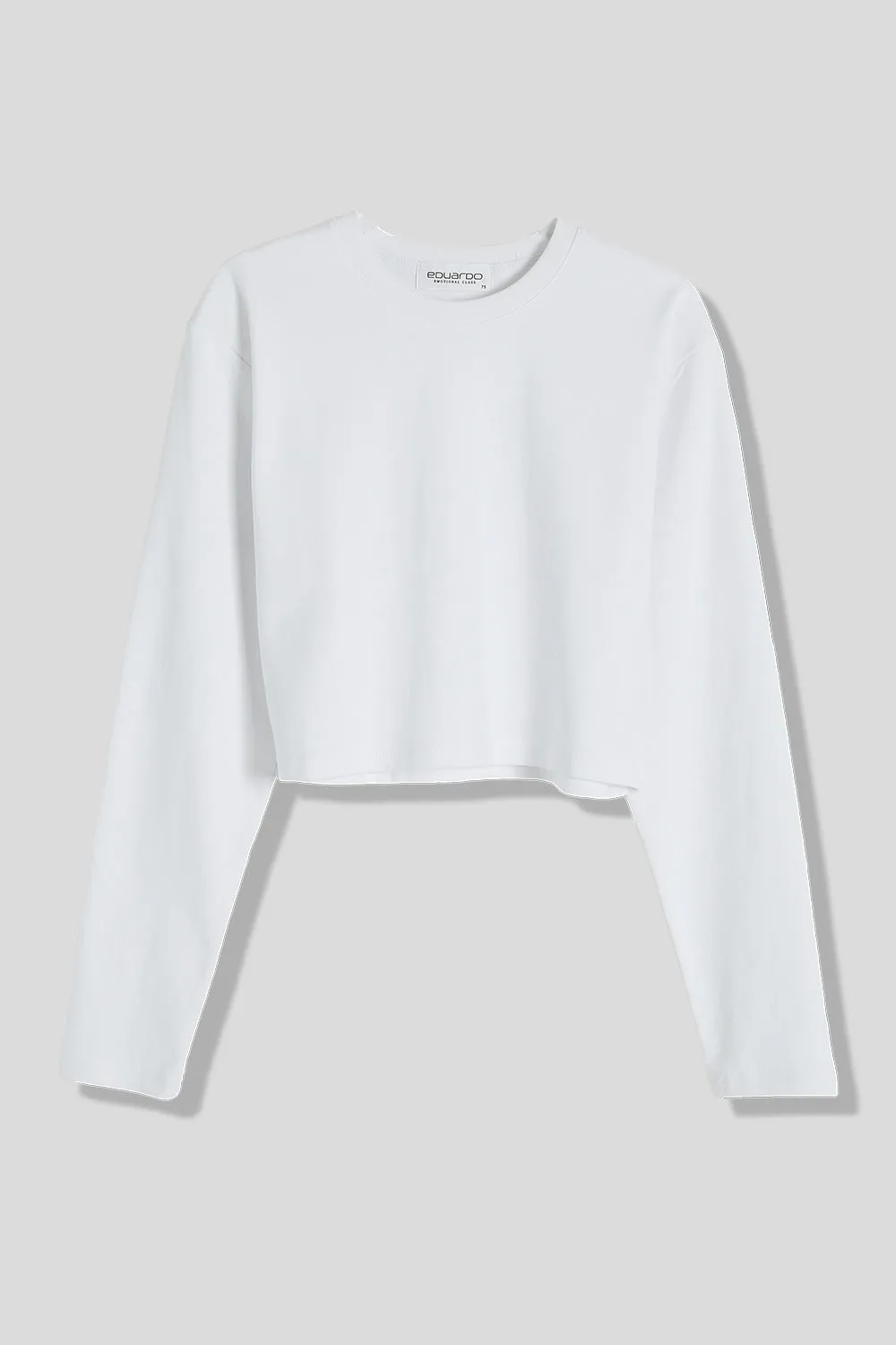 EDUARDO Casual Mid Weight Women's Long Sleeve Crop Top Shirts.