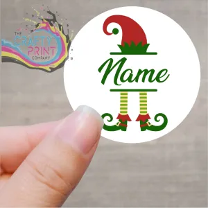 Elf Personalised Printed Sticker