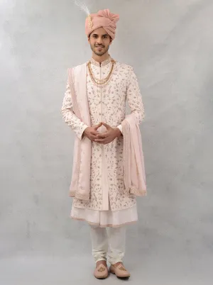 Fawn Pink Sherwani | TULA