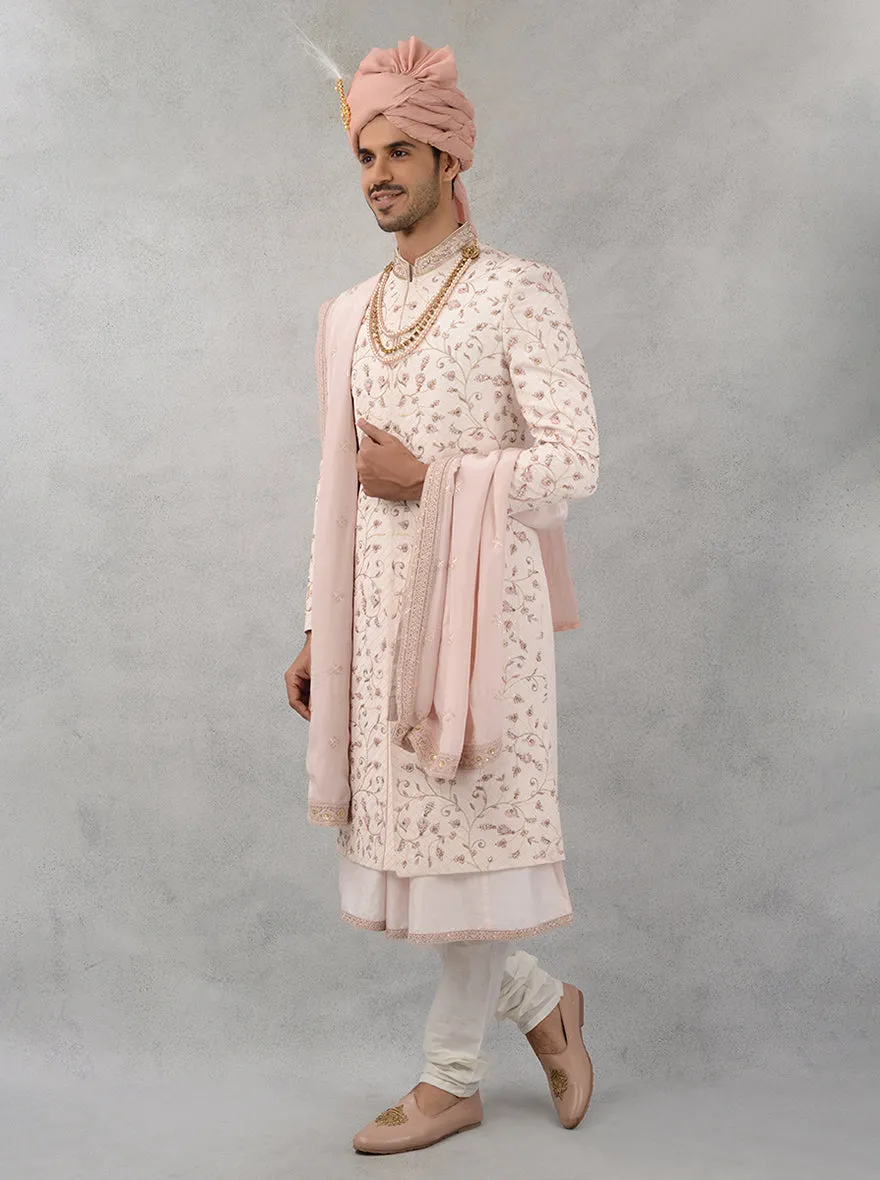 Fawn Pink Sherwani | TULA