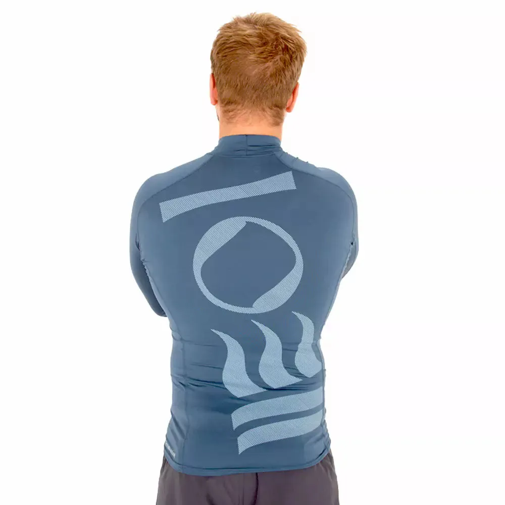 Fourth Element Men's Long Sleeve Hydro-T Rashguard - Ocean Blue/Deep Blue