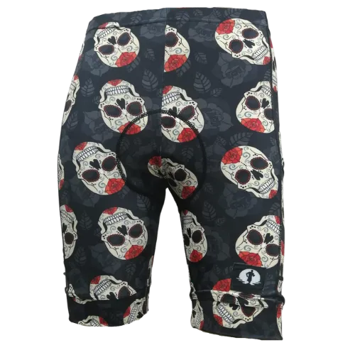 Funky Cycling Shorts - Smiley Skulls