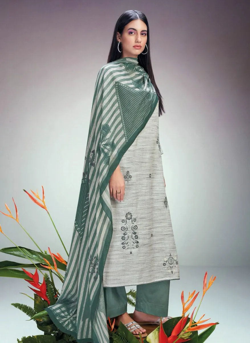 Ganga Unstitched Woven Cotton Salwar Suit Dress Material for Ladies