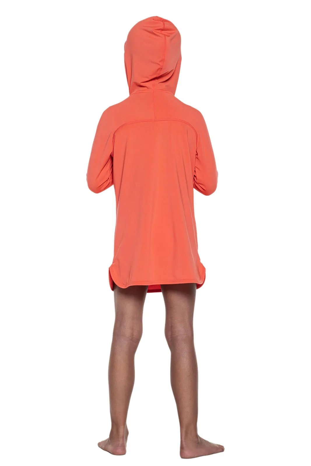 Girl's Seacoast Swim Cover-Up Dress  |  Vivid Coral