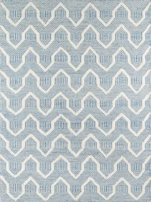 Hand Woven Prince Blue Area Rug