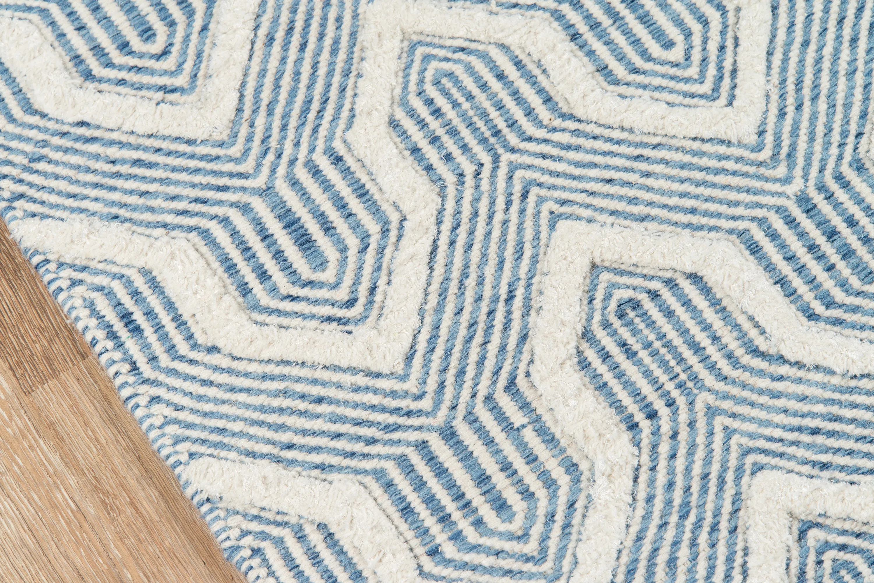 Hand Woven Prince Blue Area Rug