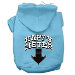 Happy Meter Screen Printed Dog Pet Hoodies Baby Blue Size XXL (18)