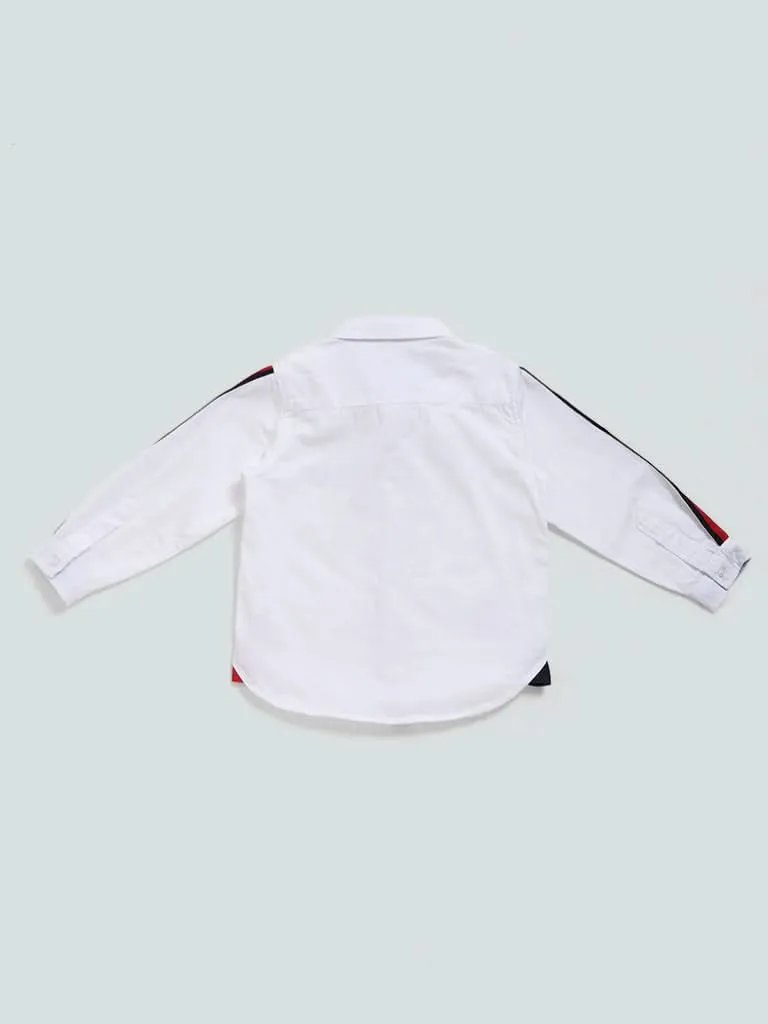 HOP Kids White Techno Robo Shirt