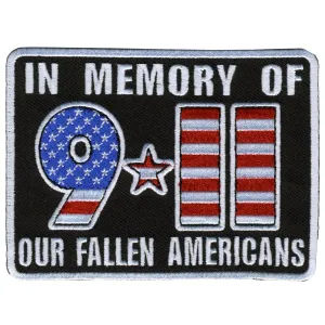 Hot Leathers PPL9314  9-11 In Memory 4" x 3" Patch