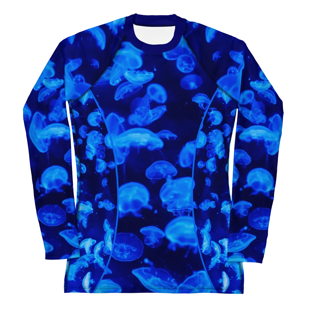 Jellyfish Bloom Whirl Women's Rash Guard