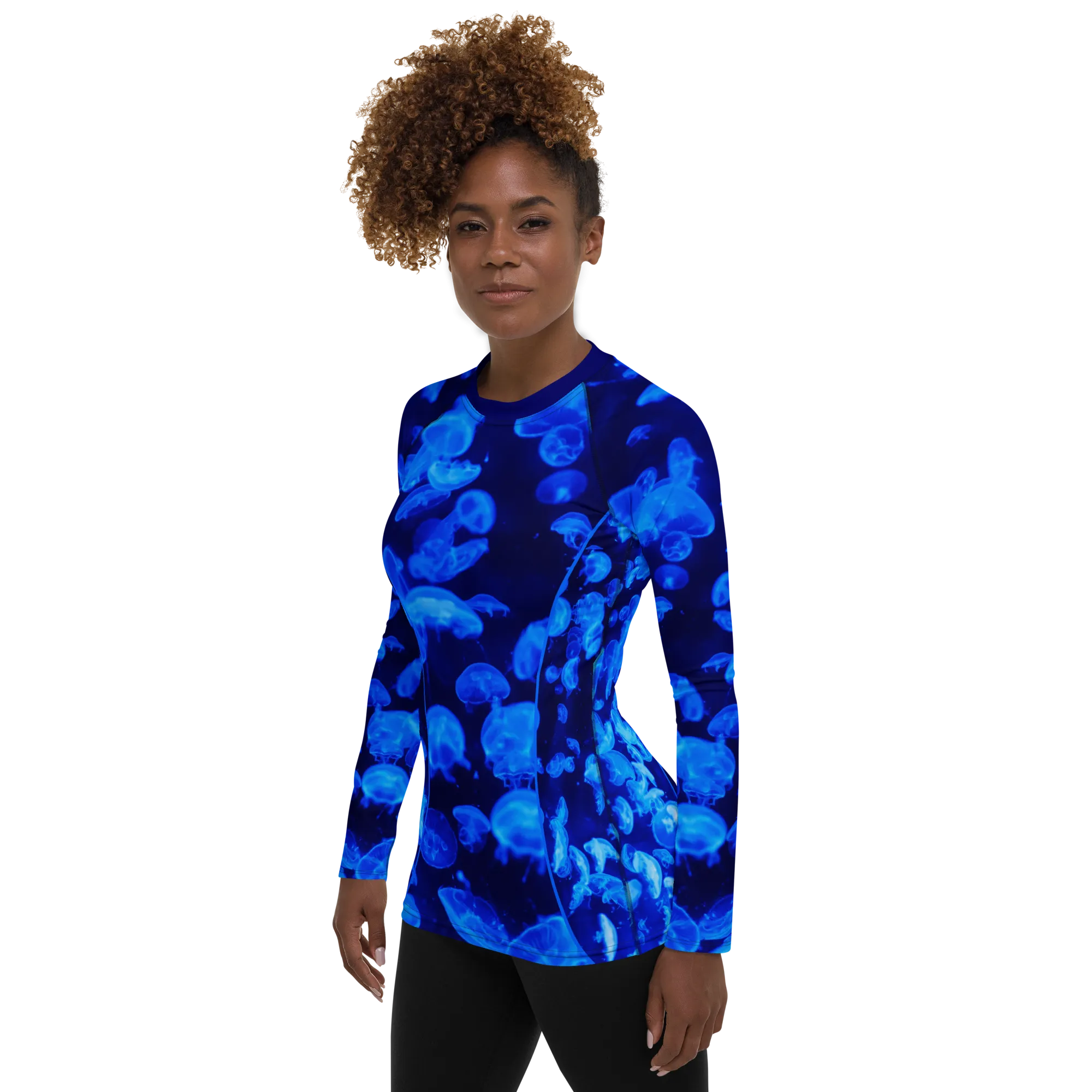 Jellyfish Bloom Whirl Women's Rash Guard