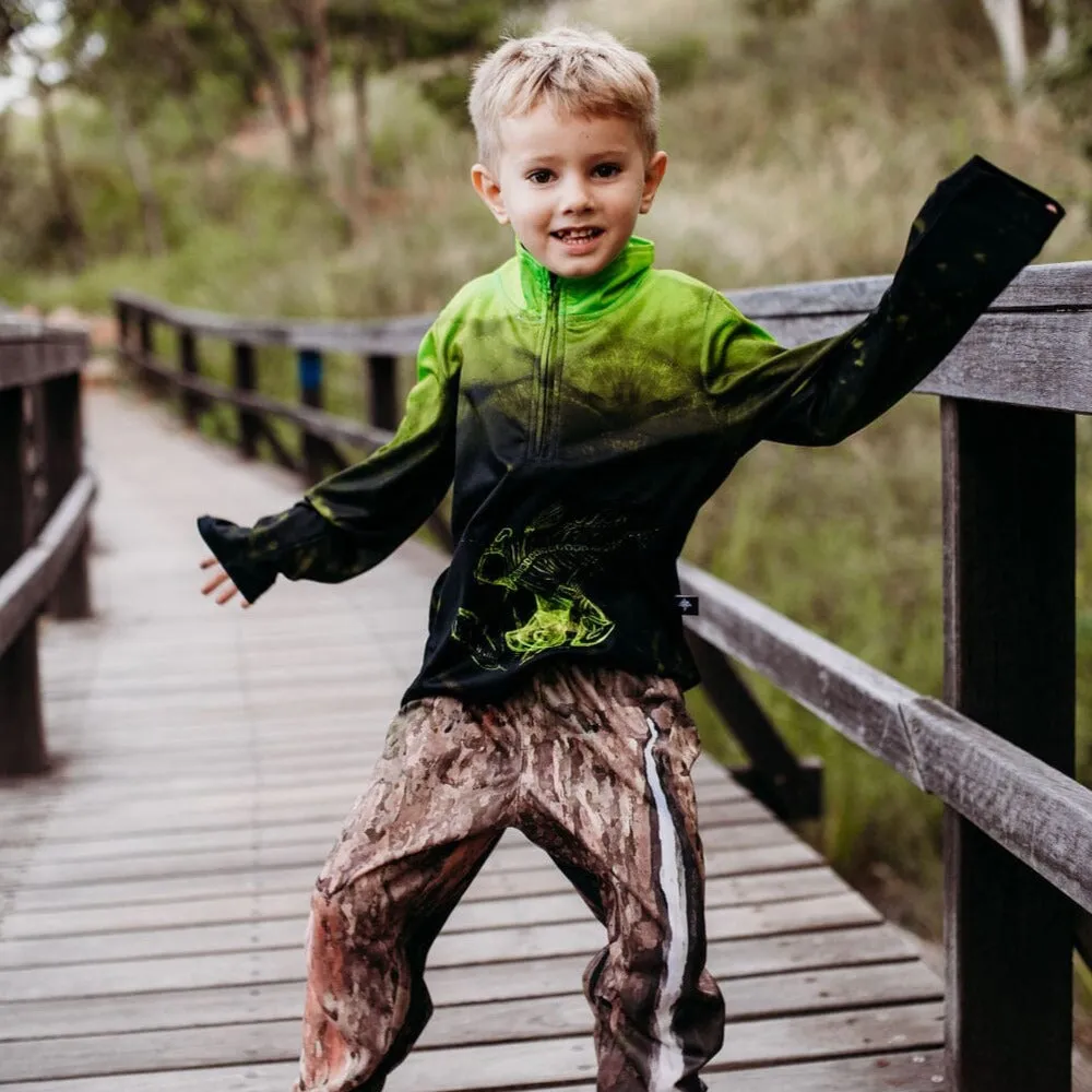 Kids Long Sleeve Fishing Shirts - Dark Glow