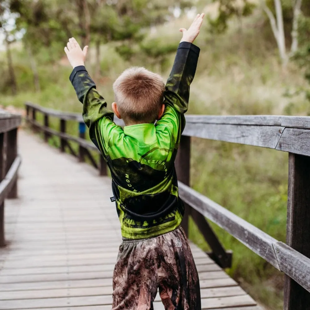 Kids Long Sleeve Fishing Shirts - Dark Glow