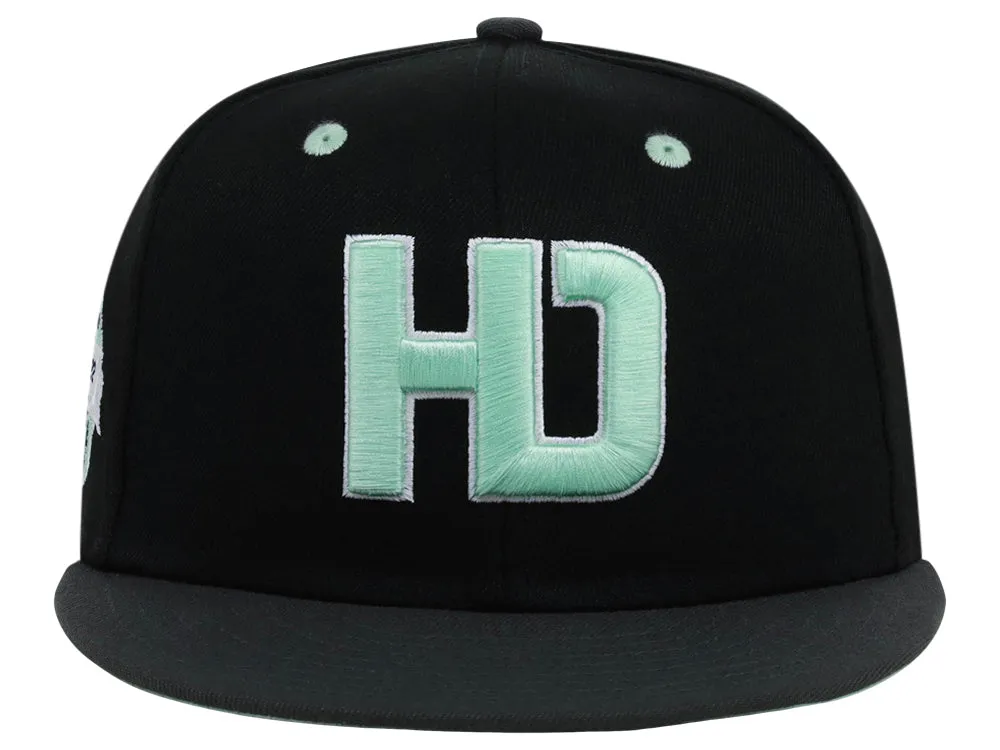 Lids Hat Drop Branded HD Fitted Cap - Black/Graphite/Light Green