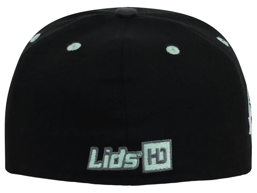 Lids Hat Drop Branded HD Fitted Cap - Black/Graphite/Light Green