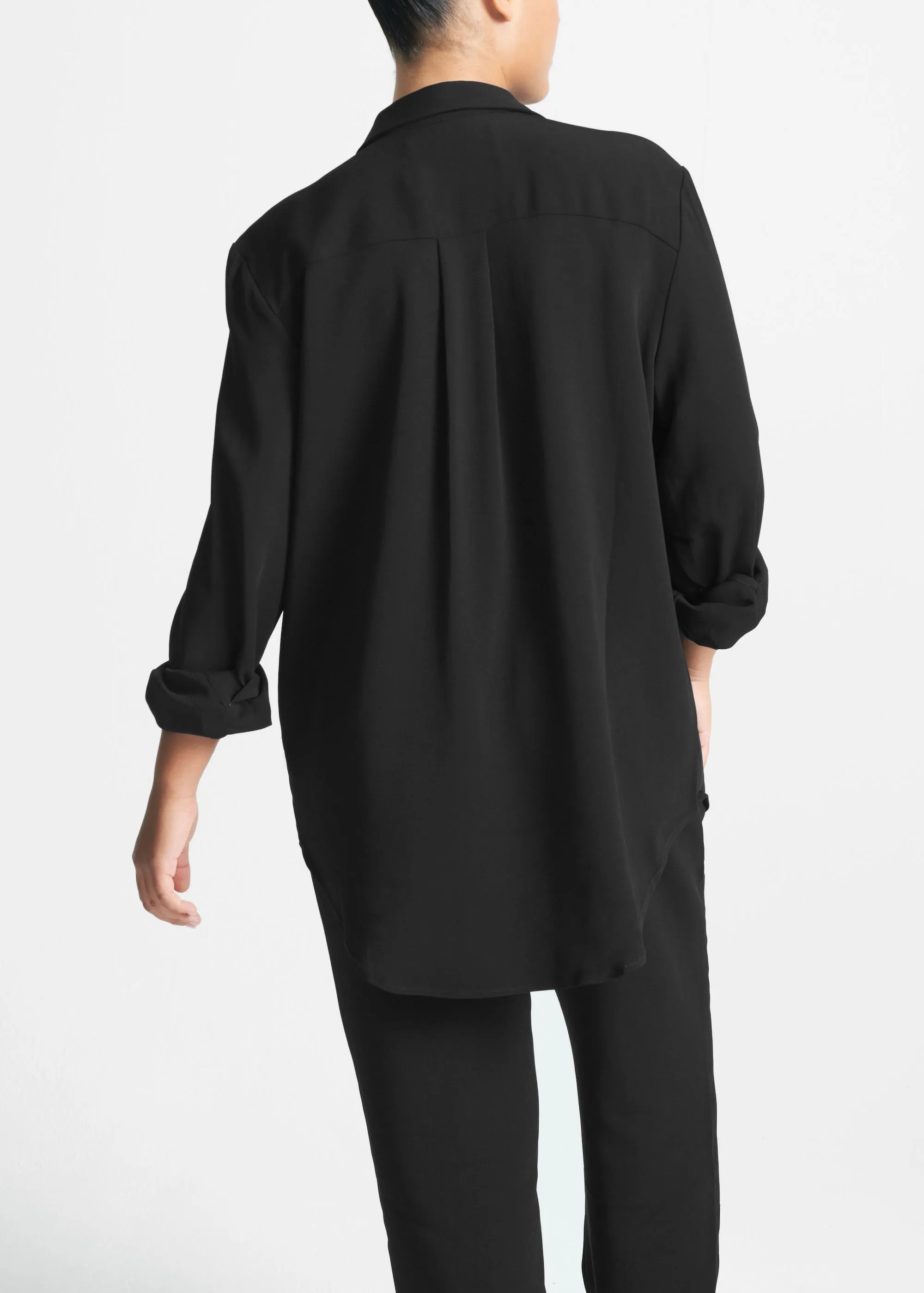 London Shirt Black Viscose Crepe