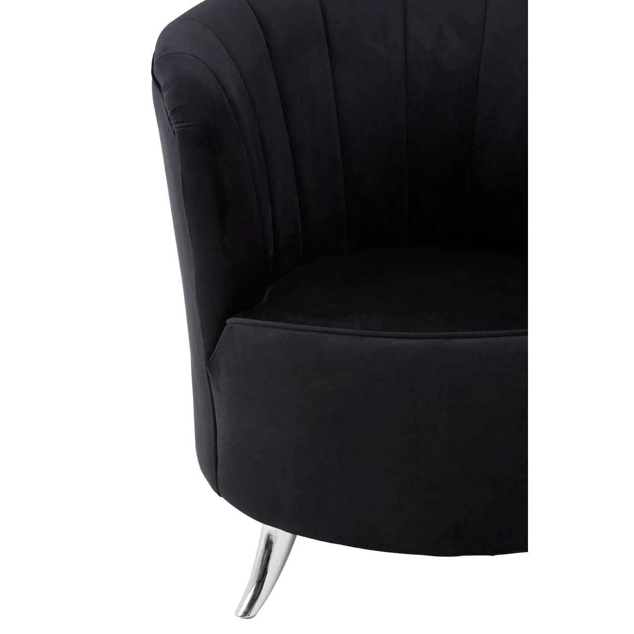 Maci Black Velvet Tub Chair