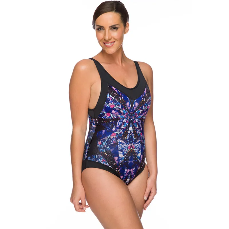 Maru - Shatter Pacer Dive Back Ladies Swimsuit - Purple