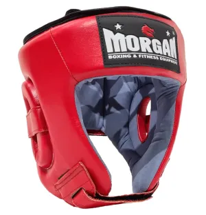 Morgan Platinum  Open Face Leather Head Guard